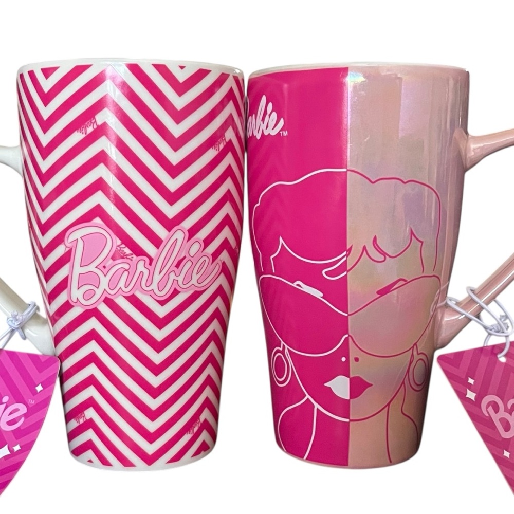 Barbie x Skinnydip Ceramic Travel Mug Set of 2 Limited Edition - Picture 3 of 11